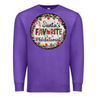 Purple christmas santas favorite phlebotomist light Premium Sweatshirt - AdoDesignShop