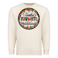 Sandshell christmas santas favorite phlebotomist light Premium Sweatshirt - AdoDesignShop