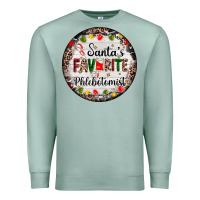 Seafoam christmas santas favorite phlebotomist light Premium Sweatshirt - AdoDesignShop