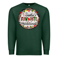 Sports Green christmas santas favorite phlebotomist light Premium Sweatshirt - AdoDesignShop