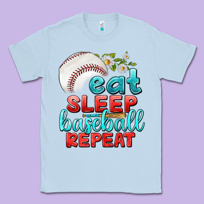 Eat Sleep Baseball Repeat Classic Tee Designed By Texasbilliewilder