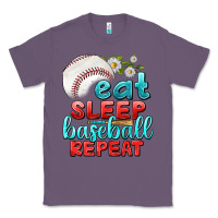 Lavender eat sleep baseball repeat Classic Tee - texasbilliewilder