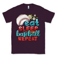 Plum eat sleep baseball repeat Classic Tee - texasbilliewilder