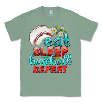 Sage eat sleep baseball repeat Classic Tee - texasbilliewilder