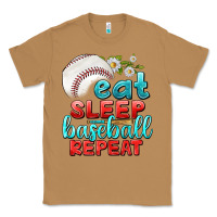 Toasted Coconut eat sleep baseball repeat Classic Tee - texasbilliewilder