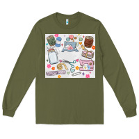 Army Green sewing Long Sleeve Tee - MaliasSmallBusiness