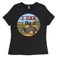 Black i can dig it armadillo Ladies Tee - BarkalooDesign