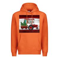 Carrot christmas on the farm tractor Premium Hoodie - Jasminsmagicworld