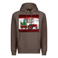 Coffee christmas on the farm tractor Premium Hoodie - Jasminsmagicworld