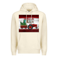 Sandshell christmas on the farm tractor Premium Hoodie - Jasminsmagicworld