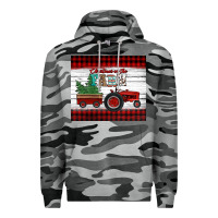 Slate Camo christmas on the farm tractor Premium Hoodie - Jasminsmagicworld