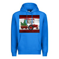 True Royal christmas on the farm tractor Premium Hoodie - Jasminsmagicworld