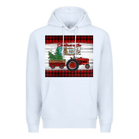 White christmas on the farm tractor Premium Hoodie - Jasminsmagicworld