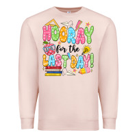 Pale Pink hooray for the last day black Premium Sweatshirt - JahusDesignShop