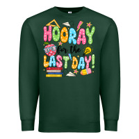 Sports Green hooray for the last day black Premium Sweatshirt - JahusDesignShop