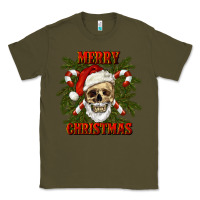 Army Green Merry Christmas Classic Tee - RanaPortraitStore