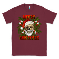 Burgundy Merry Christmas Classic Tee - RanaPortraitStore