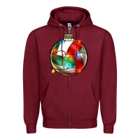 Burgundy christmas  volleyball Zipper Hoodie - Zillion Design Studio