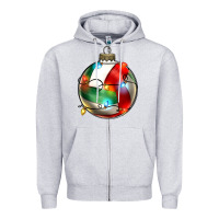 Heather Grey christmas  volleyball Zipper Hoodie - Zillion Design Studio