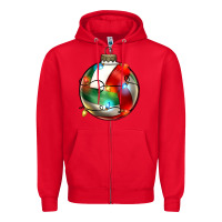 Red christmas  volleyball Zipper Hoodie - Zillion Design Studio
