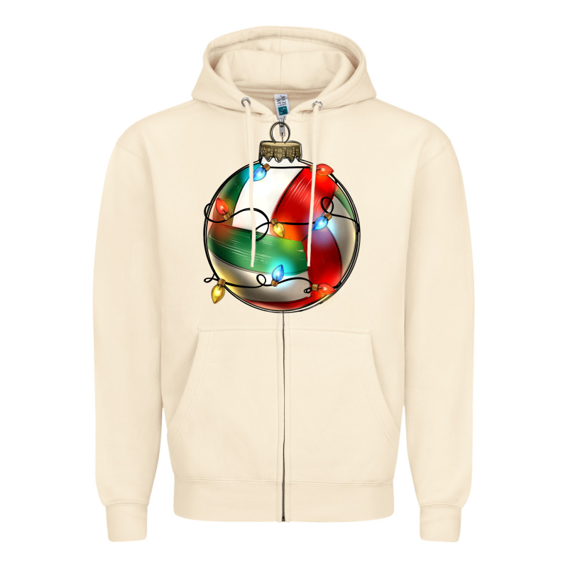 Christmas  Volleyball Zipper Hoodie by Zillion Design Studio | Teevron
