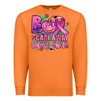Carrot halloween boo with cancer ribbon breast cancer sca Premium Sweatshirt - AdoDesignShop