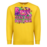 Lemon halloween boo with cancer ribbon breast cancer sca Premium Sweatshirt - AdoDesignShop