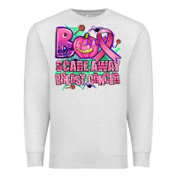 Oatmeal Heather halloween boo with cancer ribbon breast cancer sca Premium Sweatshirt - AdoDesignShop