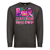 Smoke halloween boo with cancer ribbon breast cancer sca Premium Sweatshirt - AdoDesignShop