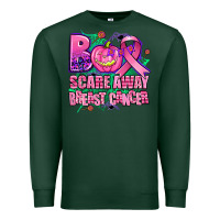 Sports Green halloween boo with cancer ribbon breast cancer sca Premium Sweatshirt - AdoDesignShop