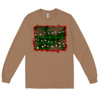 Toasted Coconut christmas green plaid background Long Sleeve Tee - BarkalooDesign