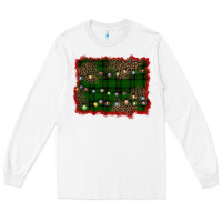 White christmas green plaid background Long Sleeve Tee - BarkalooDesign