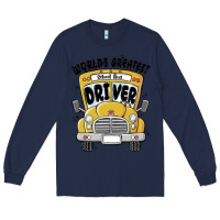 Navy worlds greatest school bus driver Long Sleeve Tee - MaliasSmallBusiness