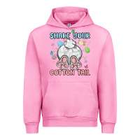 Fuchsia Pink shake your cotton tail Urban Hoodie - MaliasSmallBusiness