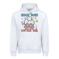 White shake your cotton tail Urban Hoodie - MaliasSmallBusiness