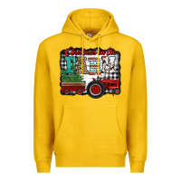 Lemon christmas on the farm tractor buffalo plaid Premium Hoodie - Jasminsmagicworld
