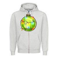 Dove Grey christmas  tennis Zipper Hoodie - Zillion Design Studio