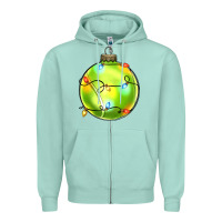 Seafoam christmas  tennis Zipper Hoodie - Zillion Design Studio