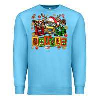 Ocean Blue bus driver chrıstmas Premium Sweatshirt - AdoDesignShop