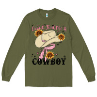 Army Green cupid find me a cowboy Long Sleeve Tee - MaliasSmallBusiness