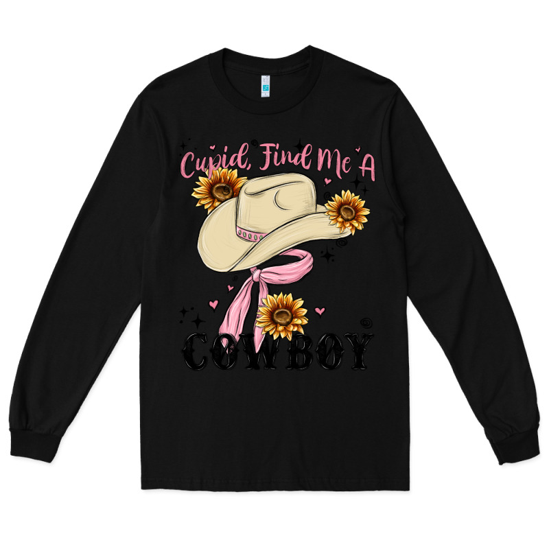 Cupid Find Me A Cowboy Long Sleeve Tee by MaliasSmallBusiness | Teevron