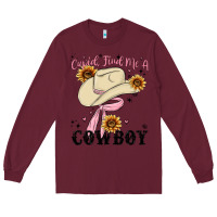 Burgundy cupid find me a cowboy Long Sleeve Tee - MaliasSmallBusiness