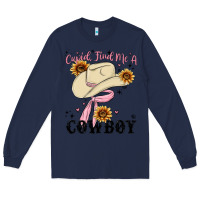 Navy cupid find me a cowboy Long Sleeve Tee - MaliasSmallBusiness