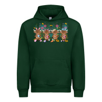 Forest Green easter day baby highland cow Urban Hoodie - MaliasSmallBusiness