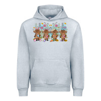 Heather Grey easter day baby highland cow Urban Hoodie - MaliasSmallBusiness