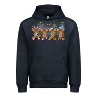 Navy easter day baby highland cow Urban Hoodie - MaliasSmallBusiness