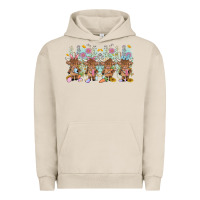 Pigment French Oak easter day baby highland cow Urban Hoodie - MaliasSmallBusiness