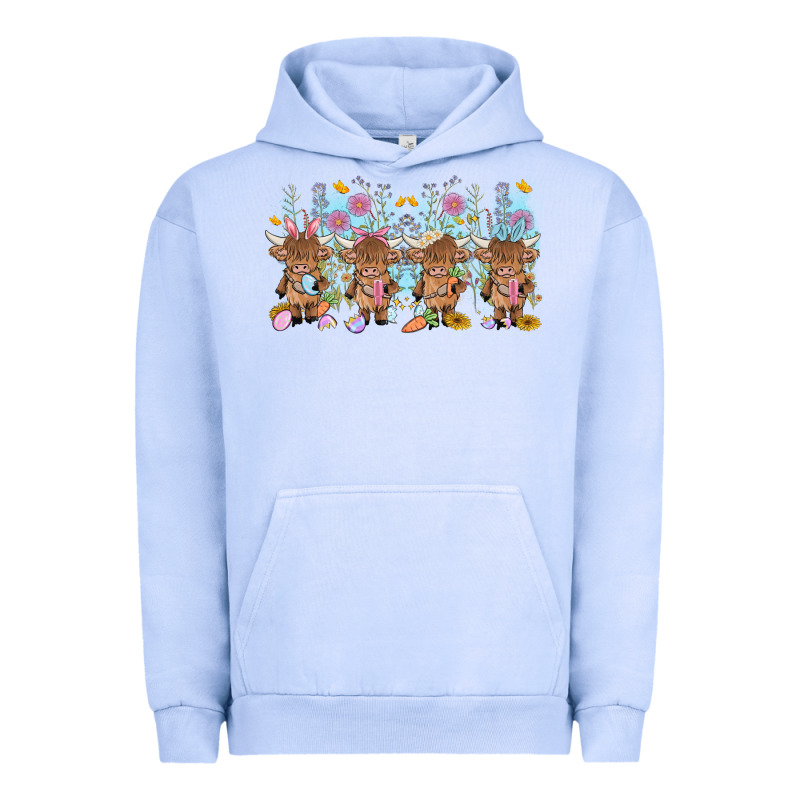 Easter Day Baby Highland Cow Urban Hoodie by MaliasSmallBusiness | Teevron