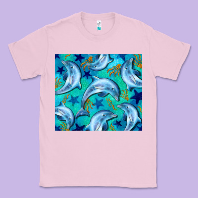 Dolphin Tumbler Classic Tee Designed By Barkaloodesign