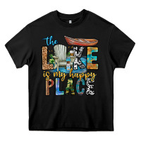Black the lakes my happy place Heavy Core Tee - CowhideDigitalArt